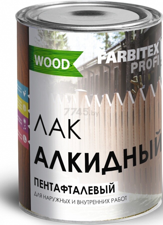 Лак алкидный пентафталевый FARBITEX Profi Wood высокоглянцевый 3 л (В5307000)