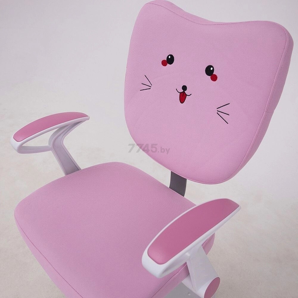 Кресло компьютерное AKSHOME Catty White ткань котенок розовый (84763) - Фото 13