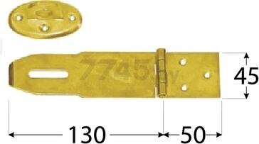 Петля-стрела с затвором 130 мм DMX ZZK 50 (875101) - Фото 2