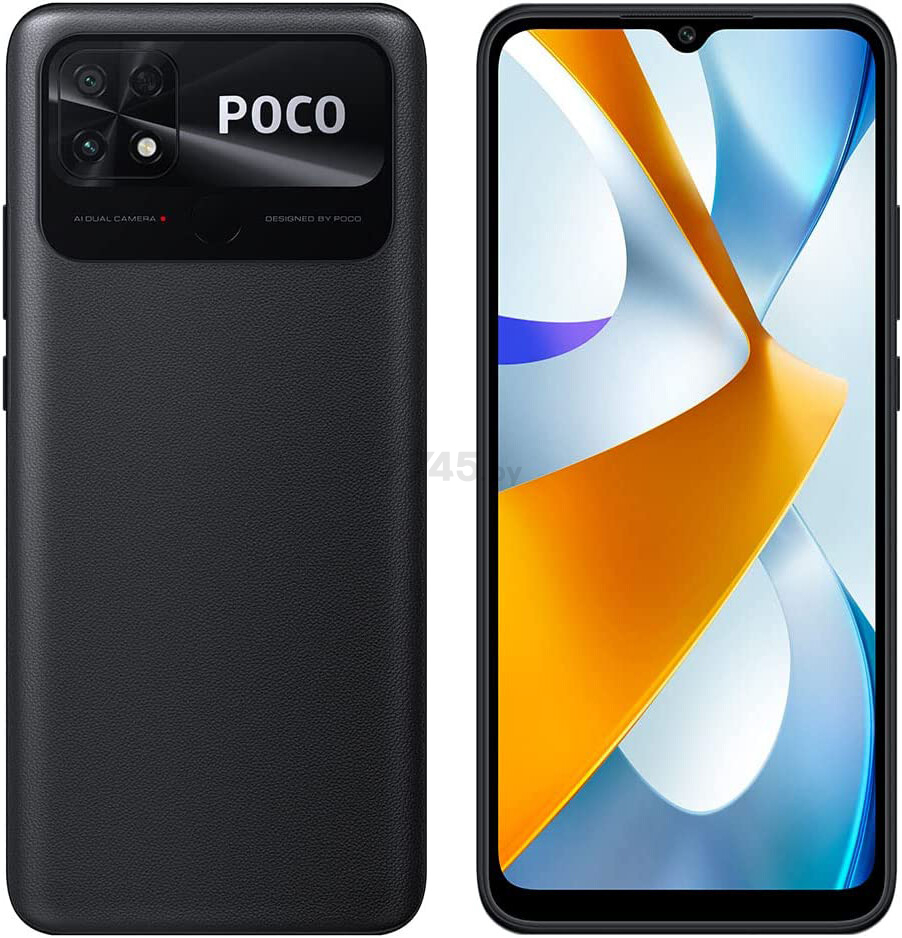 Смартфон POCO C40 4GB/64GB Power Black (220333QPG) - Фото 2