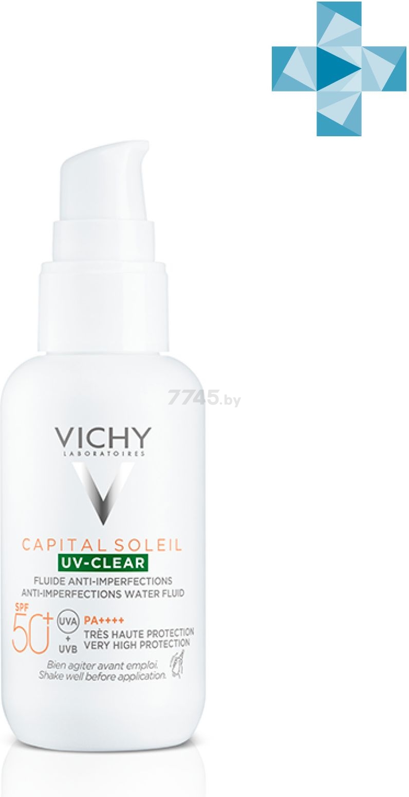 Флюид солнцезащитный VICHY Capital Soleil UV-Clear SPF50+ 40 мл (0370355106) - Фото 2