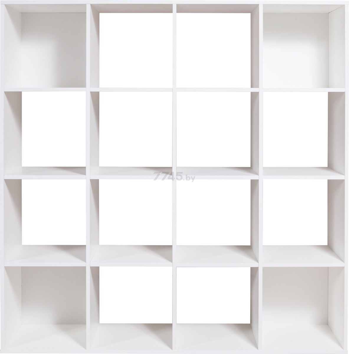 Стеллаж МЕБЕЛЬ-КЛАСС Куб-3 белый 148,2х35,2х148 см (15641359)