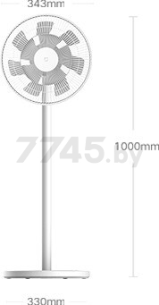Вентилятор напольный XIAOMI Mi Smart Standing Fan 2 (BHR4828GL/BPLDS02DM) - Фото 3