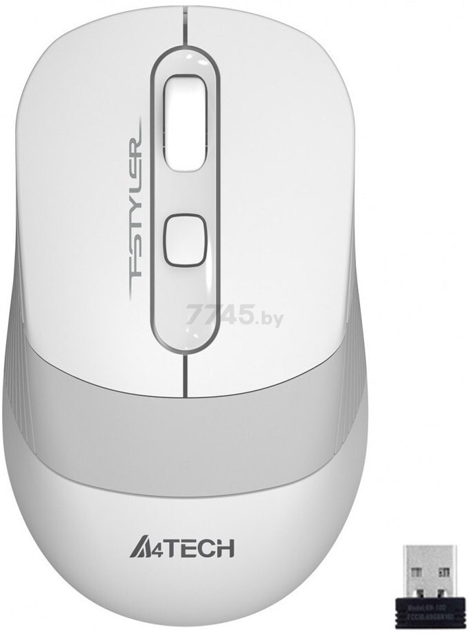 Мышь беспроводная A4TECH Fstyler FG10S белый/серый 