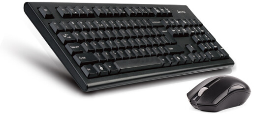 Комплект клавиатура и мышь A4TECH 3000NS Black - Фото 2