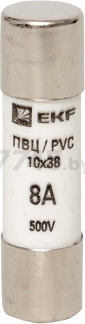 Предохранитель плавкий цилиндрический EKF PROxima ПВЦ 8А 10х38 (pvc-10x38-8) - Фото 2