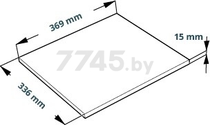 Полка для стеллажа MEBELAIN Фора 4.1 белый пигмент 36,9х33,6х1,5 см (00050) - Фото 2