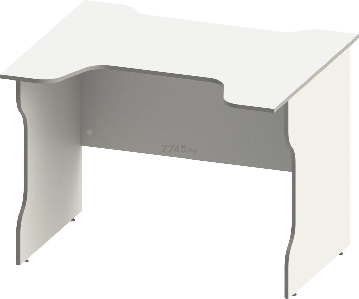 Стол компьютерный геймерский MEBELAIN Вардиг К2 белый/серебристый 100x82x75 см (00586) - Фото 2