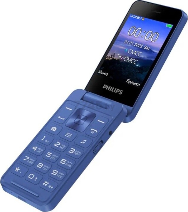 Мобильный телефон PHILIPS Xenium E2602 синий (CTE2602BU/00) - Фото 3