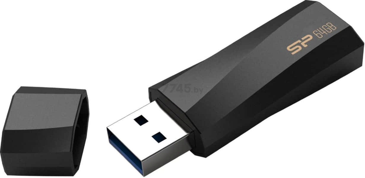 USB-флешка 64 Гб SILICON POWER Blaze B07 USB 3.2 Black (SP064GBUF3B07V1K) - Фото 3