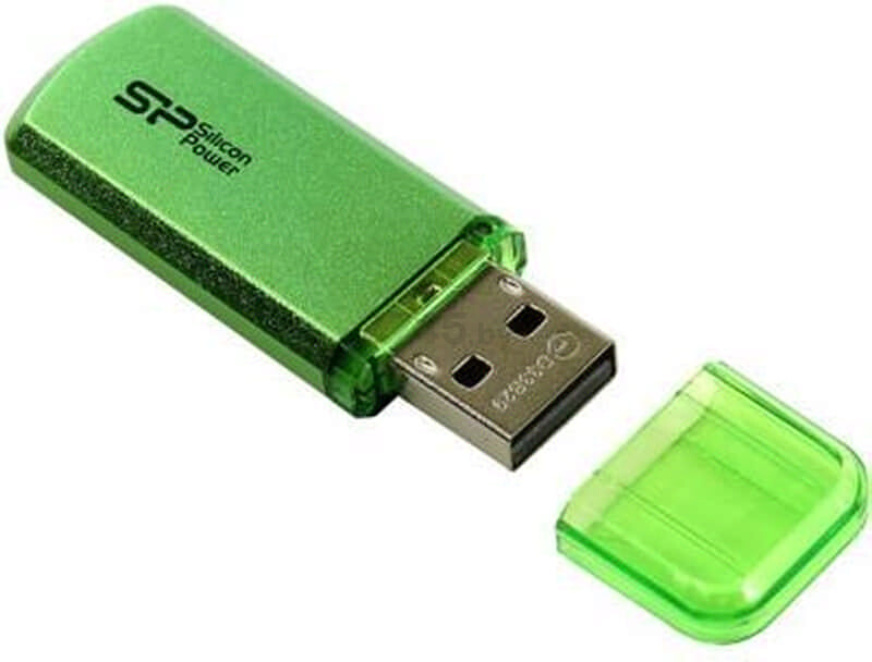 USB-флешка 64 Гб SILICON POWER Helios 101 USB 2.0 Green (SP064GBUF2101V1N) - Фото 5