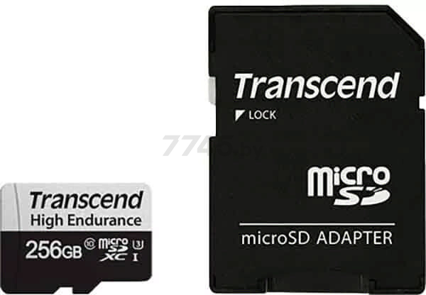 Карта памяти TRANSCEND High Endurance MicroSDXC 256Gb с адаптером SD (TS256GUSD350V) - Фото 2
