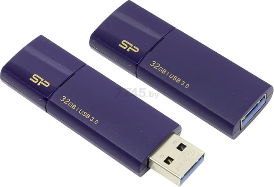 USB-флешка 32 Гб SILICON POWER Blaze B05 USB 3.2 Blue (SP032GBUF3B05V1D) - Фото 5