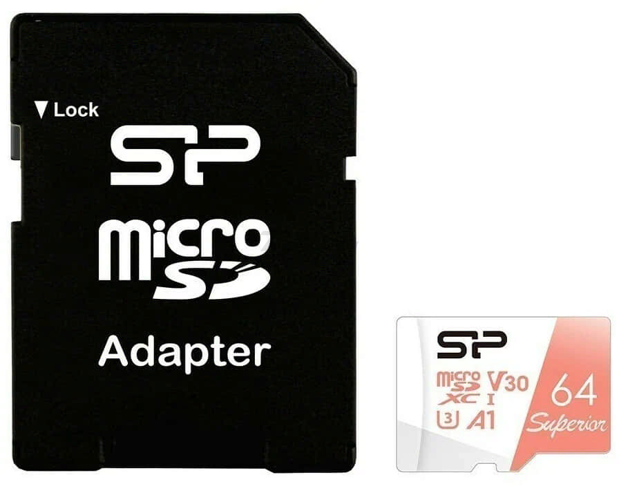 Карта памяти SILICON POWER Superior MicroSDXC 64Gb с адаптером SD (SP064GBSTXDV3V20SP) - Фото 2