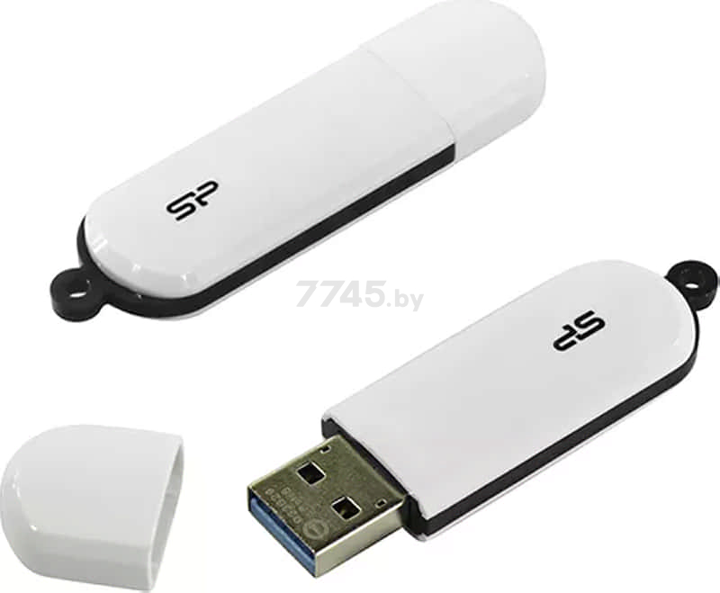 USB-флешка 128 Гб SILICON POWER Blaze B32 USB 3.2 White (SP128GBUF3B32V1W) - Фото 4