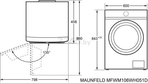 Стиральная машина MAUNFELD MFWM106WH051D (КА-00019504) - Фото 12