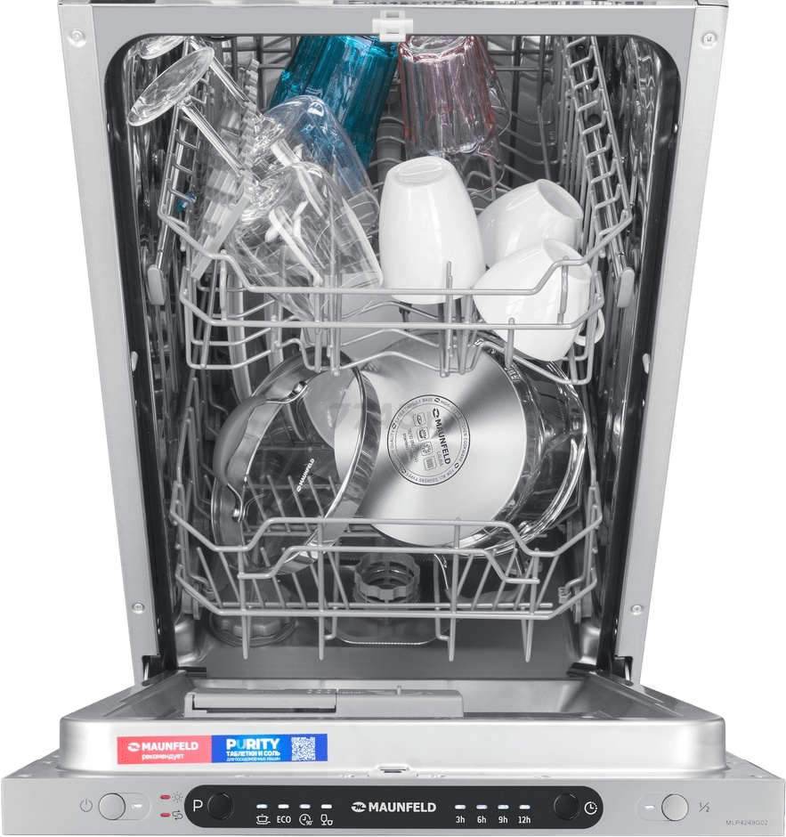 Машина посудомоечная встраиваемая MAUNFELD MLP4249G02 (КА-00021069) - Фото 8
