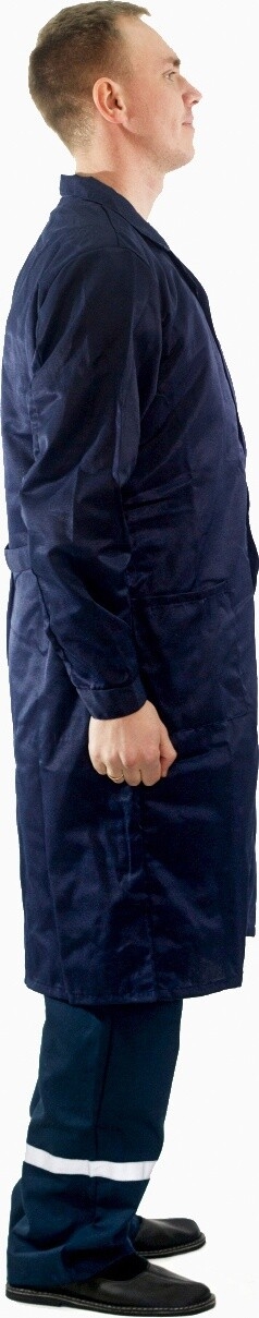 Халат рабочий мужской размер 52-54 рост 182-188 темно-синий - Фото 3