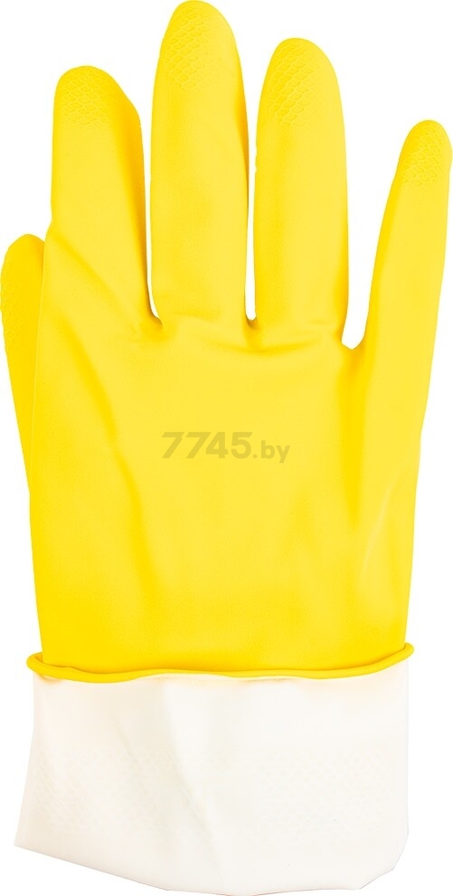 Перчатки латексные JETA SAFETY JL711 Atom Universal размер 9 желтые (JL711-09-L) - Фото 2