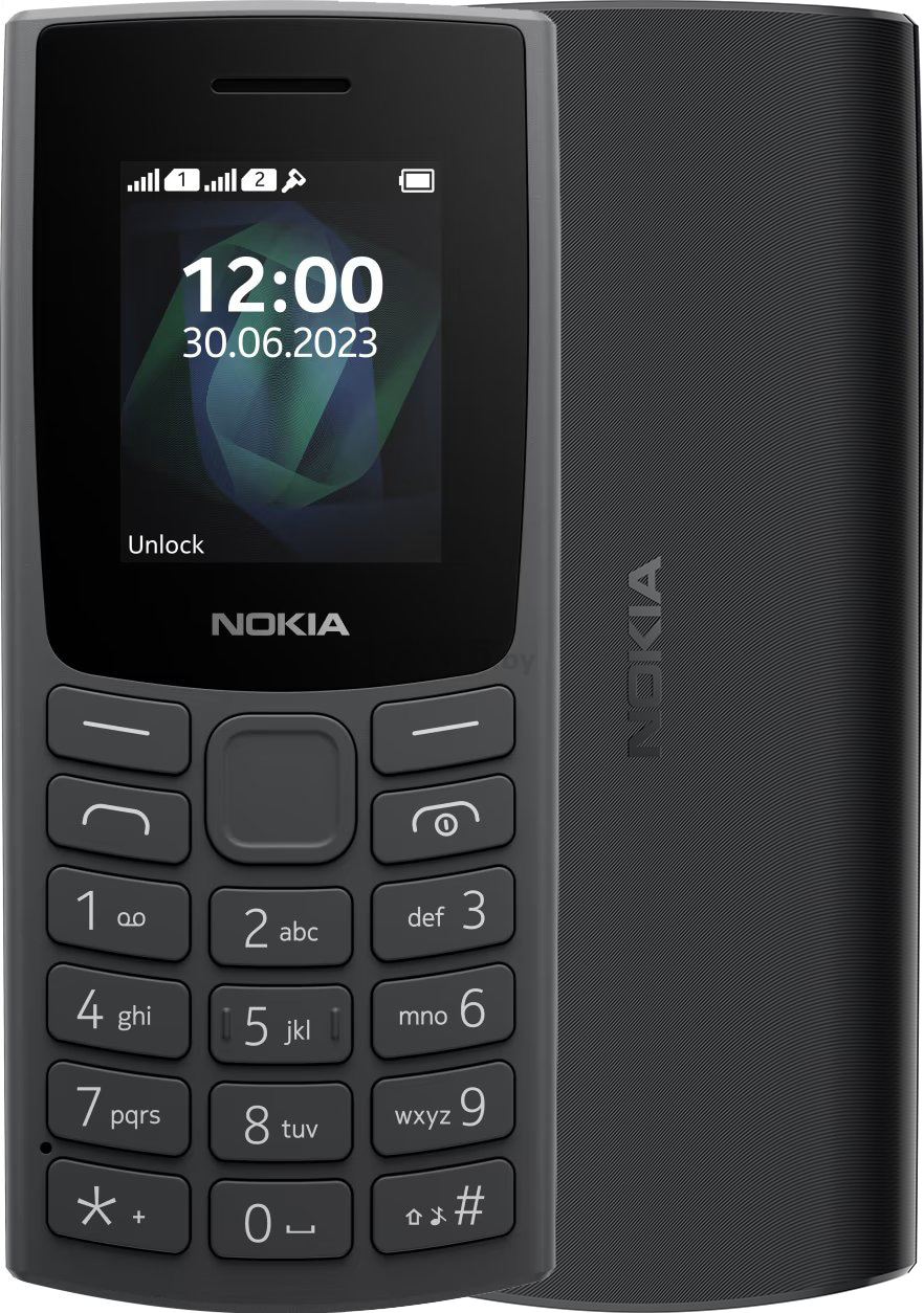 Мобильный телефон NOKIA 105 (2023) Dual SIM черный (1GF019CPA2C02)