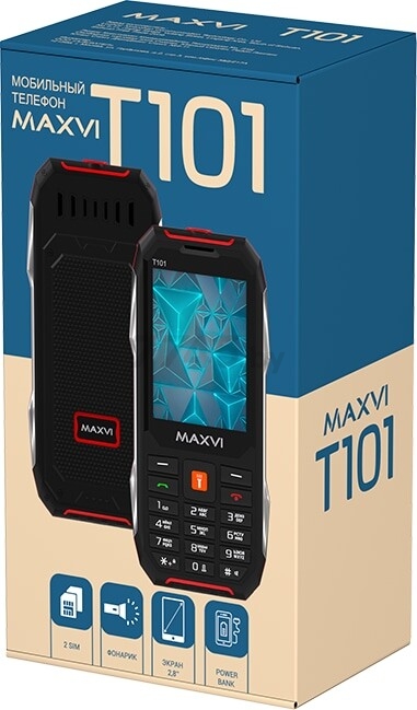Мобильный телефон MAXVI T101 Red - Фото 14