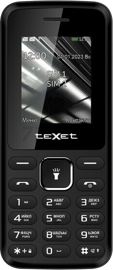 Мобильный телефон TEXET TM-118 черный