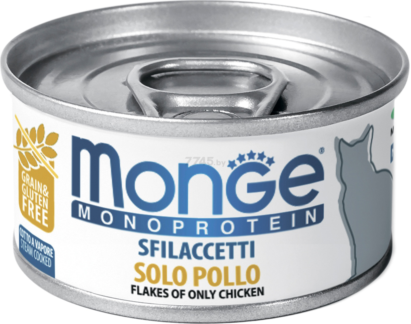 Влажный корм для кошек MONGE Monoprotein курица консервы 80 г (70007160)