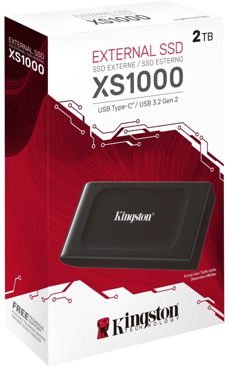 Внешний SSD диск KINGSTON XS1000 2000Gb (SXS1000/2000G) - Фото 3