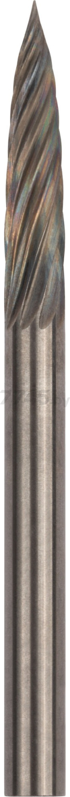 Шарошка цилиндрическая с острым наконечником хвостовик 3 мм FIT Профи (36584)