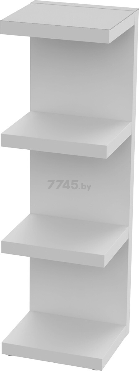 Полка настенная MEBELAIN Фора 100Е белый 30х26,7х96,6 см (00753) - Фото 2