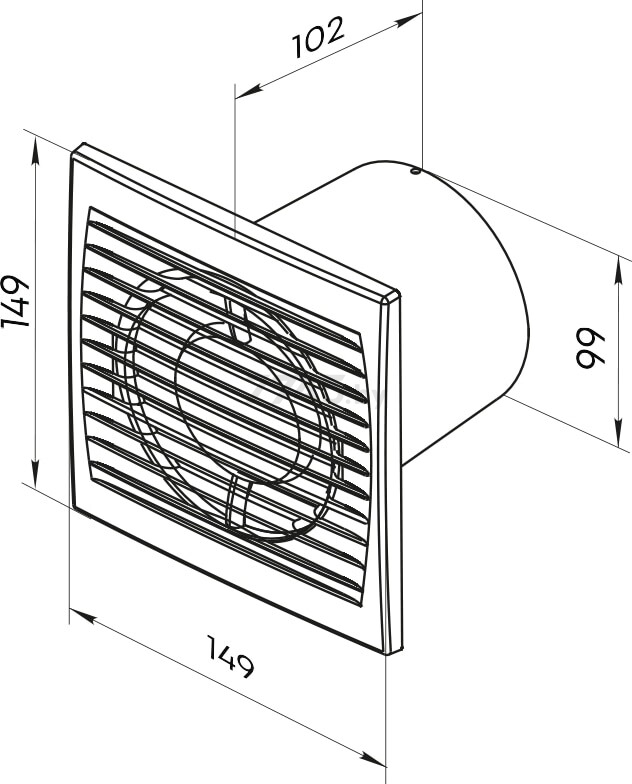 Вентилятор вытяжной накладной ZERNBERG Granat 100 (10222401) - Фото 5