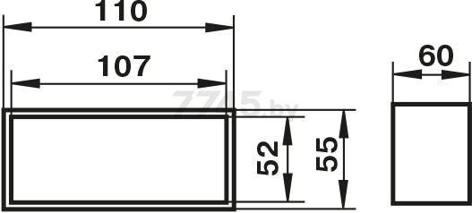 Муфта воздуховода для плоских каналов 55х110 мм ZERNBERG 5153 (10217451) - Фото 2