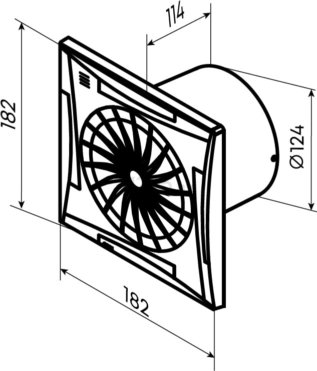 Вентилятор вытяжной накладной ZERNBERG Lazurit 125 (10223321) - Фото 5