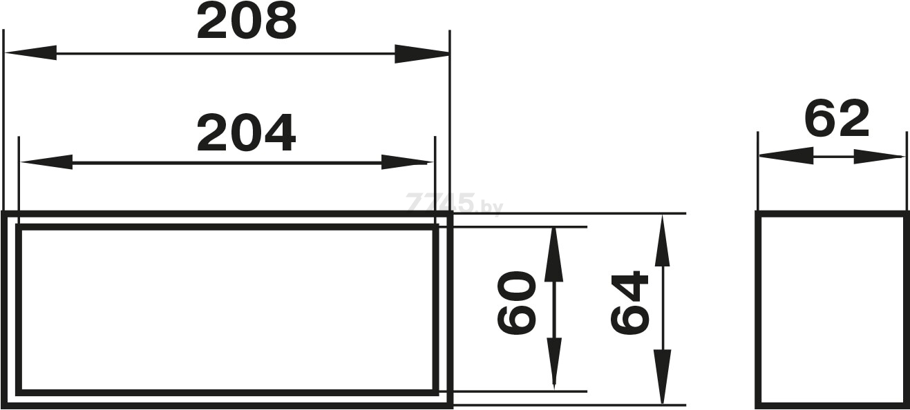 Муфта воздуховода для плоских каналов 60х204 мм ZERNBERG 818 (10191961) - Фото 2