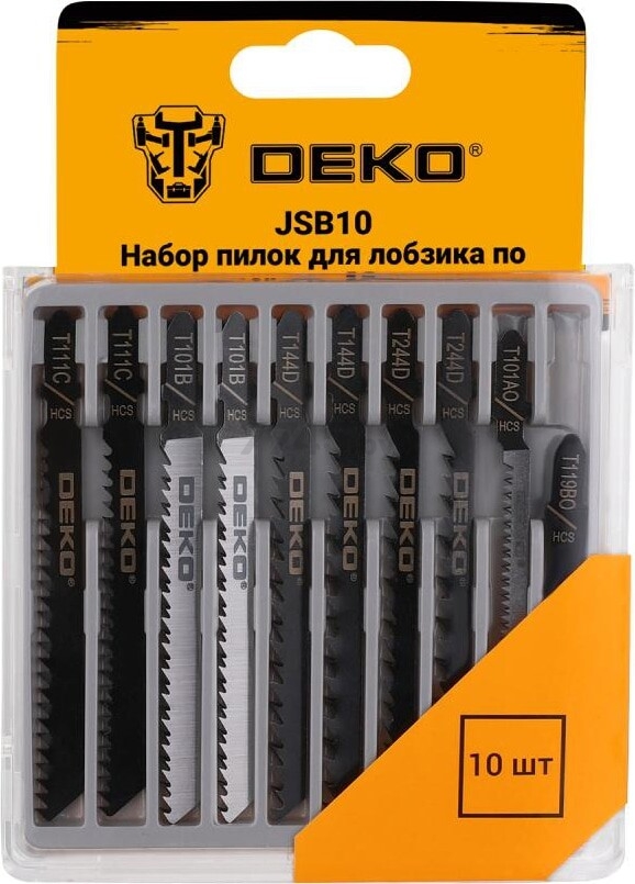 Набор пилок для электролобзика DEKO JSB10 10 штук (063-4348)