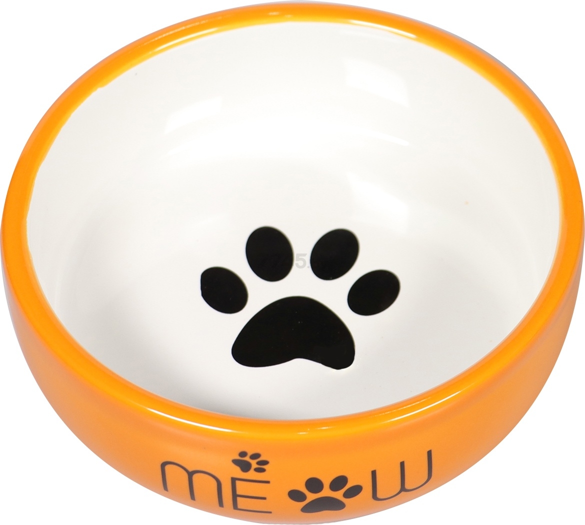 Миска для животных MR.KRANCH Meow лапка 0,38 л оранжевый (MKR021016)