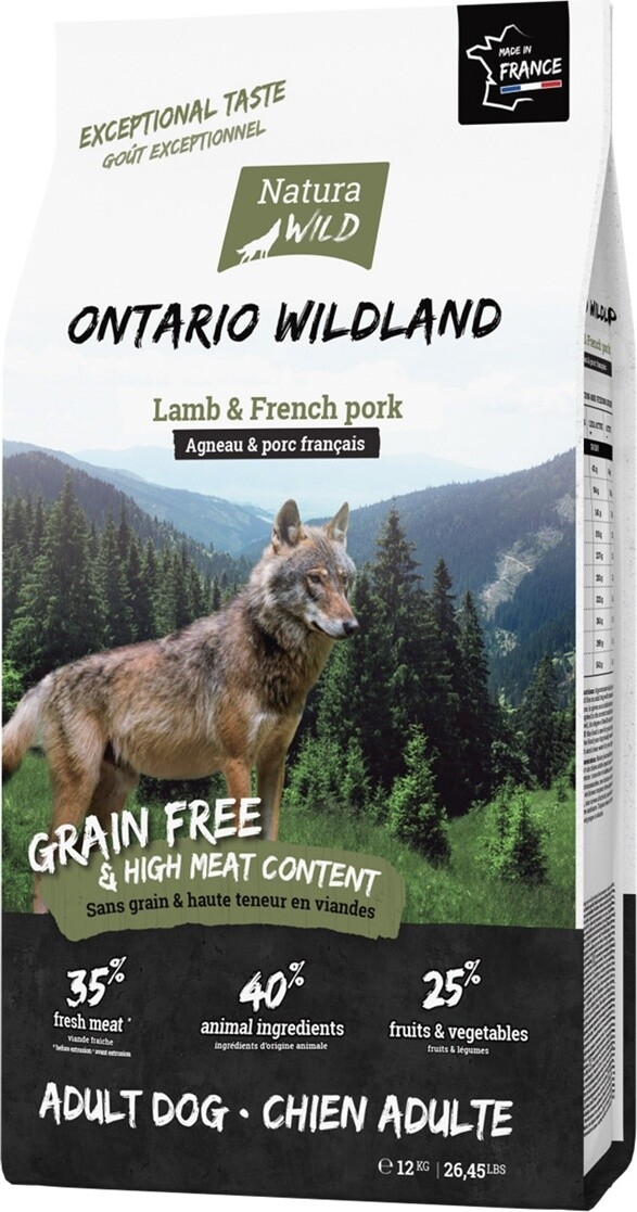 Сухой корм для собак беззерновой NATURA WILD Ontario Wildland ягненок и французская свинина 12 кг (795042) - Фото 2