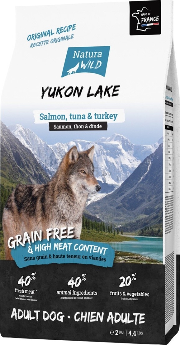 Сухой корм для собак беззерновой NATURA WILD Yukon Lake лосось с тунцом и индейкой 2 кг (795134) - Фото 2