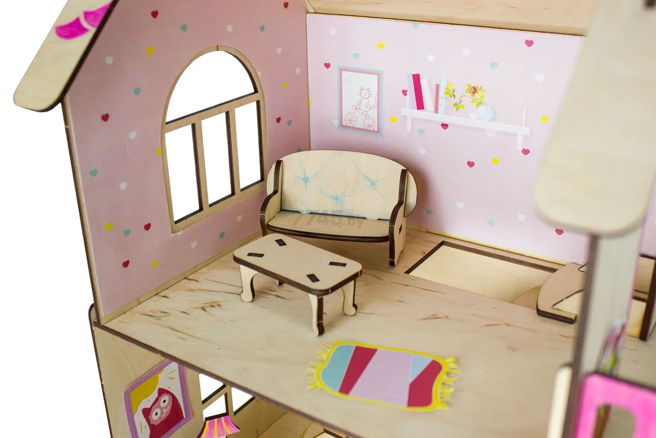 Игрушка WOODY Кукольный дом с мебелью (02529) - Фото 4