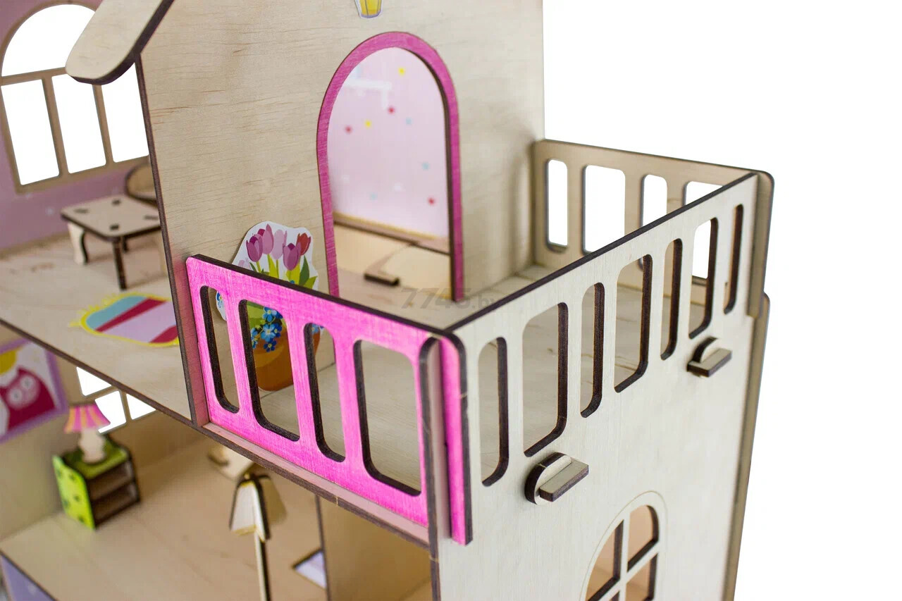 Игрушка WOODY Кукольный дом с мебелью (02529) - Фото 7