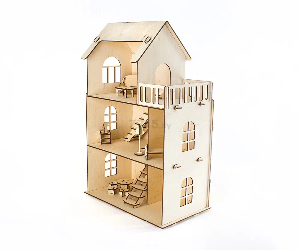 Игрушка WOODY Кукольный дом с мебелью (02529) - Фото 3