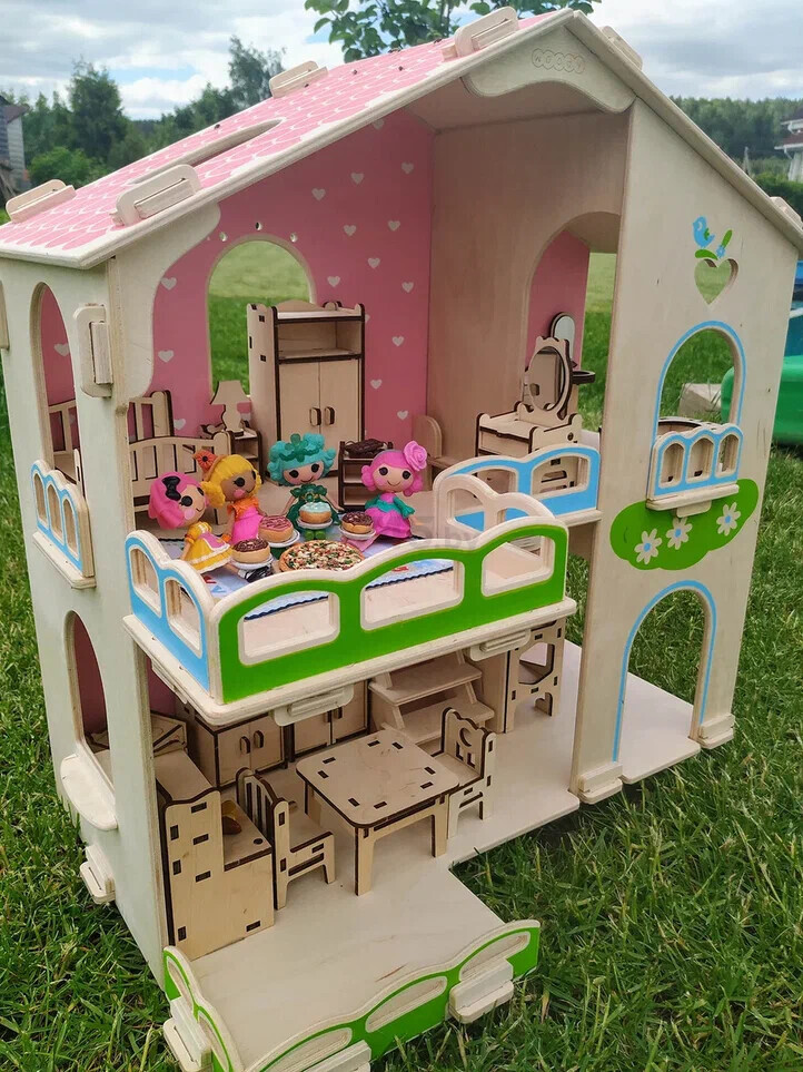 Игрушка WOODY Кукольный дом Счастливая семья (02277) - Фото 9