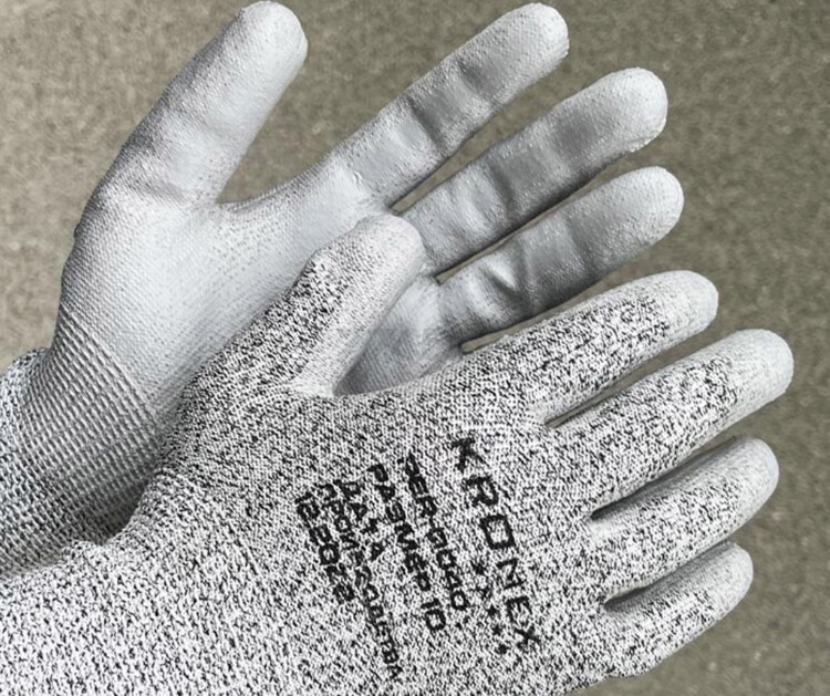 Перчатки трикотажные против порезов KRONEX CARBON (PER-0040) - Фото 2