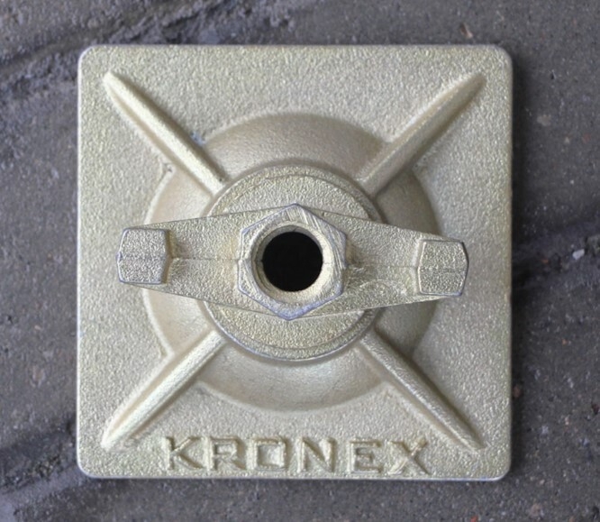 Гайка суперплита KRONEX оцинкованная 120х120 мм (КОР-0111) - Фото 2