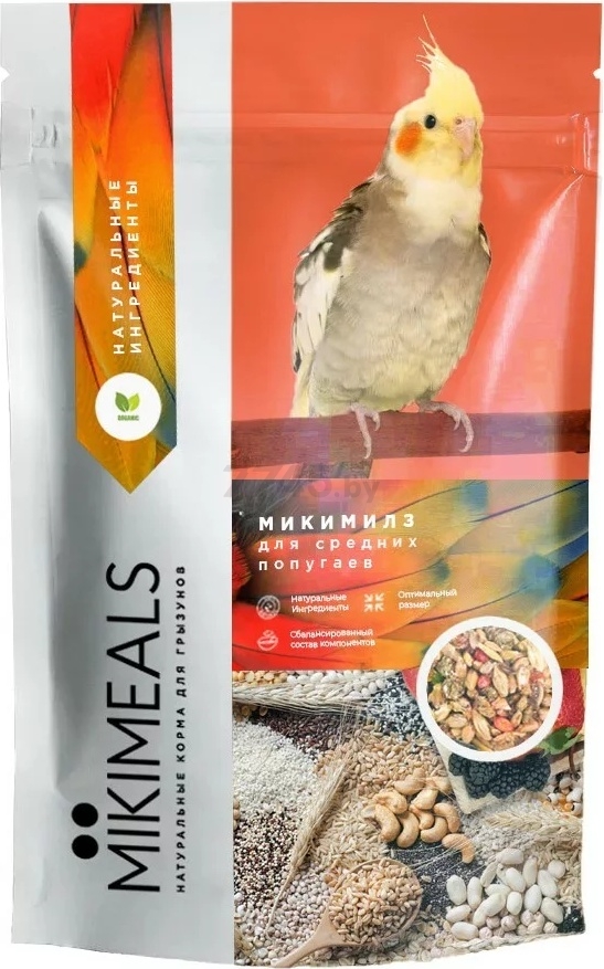 Корм для средних попугаев MIKIMEALS 0,4 кг (4673737477238)