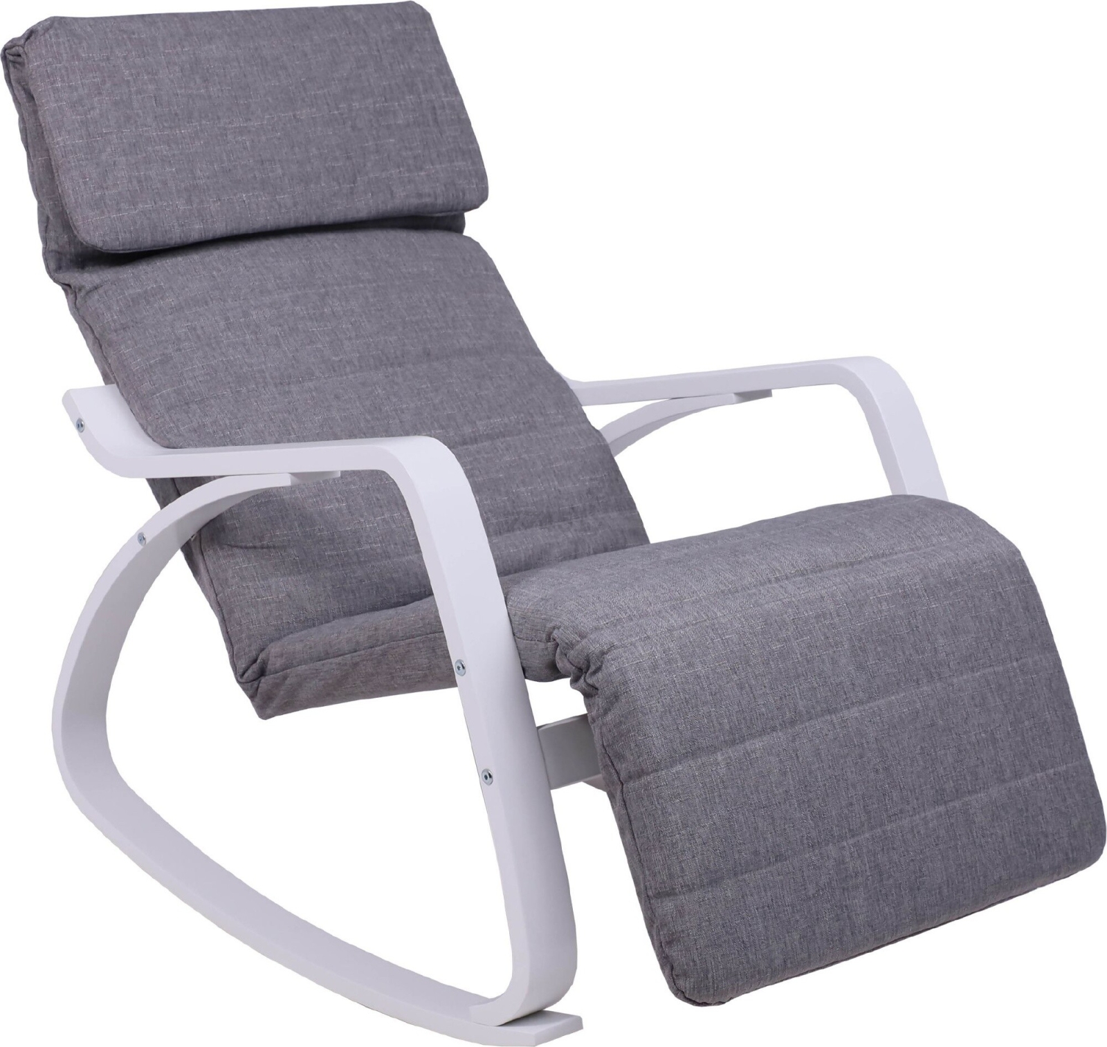 Кресло-качалка AKSHOME Smart ткань серый/белый (104984)