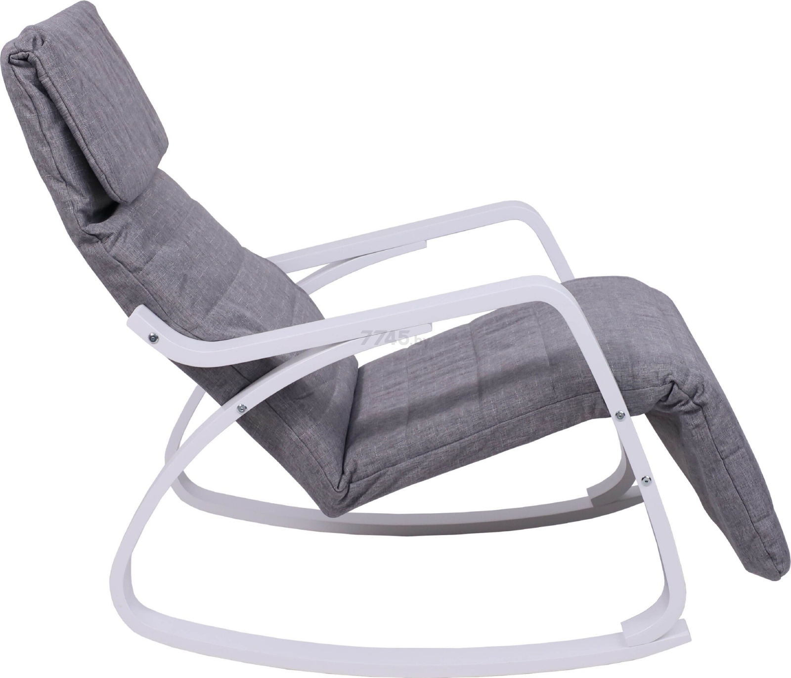 Кресло-качалка AKSHOME Smart ткань серый/белый (104984) - Фото 3