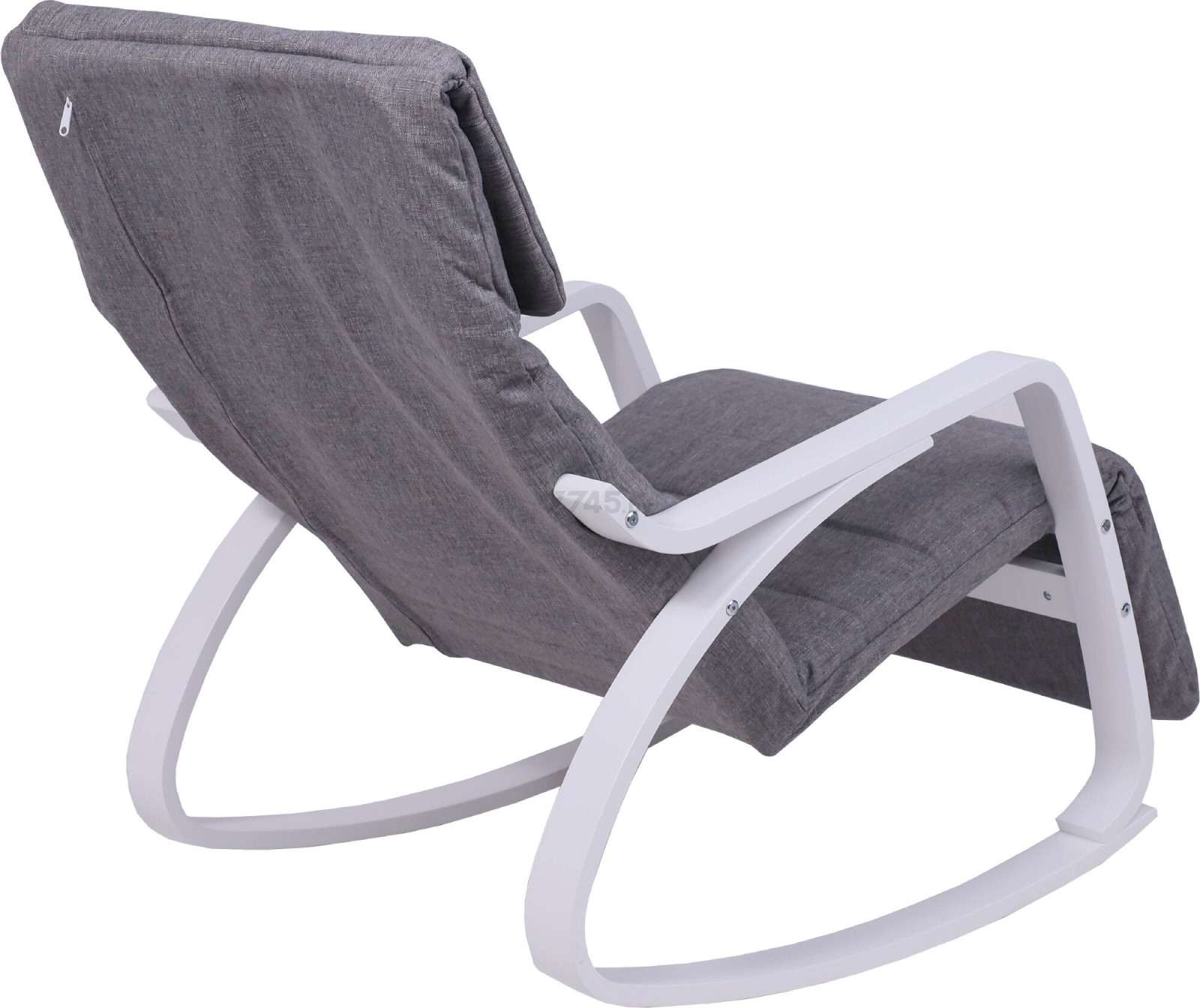 Кресло-качалка AKSHOME Smart ткань серый/белый (104984) - Фото 4