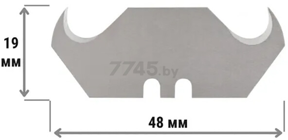 Лезвие крюкообразное 19 мм для напольных покрытий FIT 10 штук (10460) - Фото 3