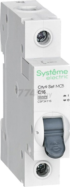 Автоматический выключатель SCHNEIDER ELECTRIC City9 Set 1Р C 16А 4,5кА (C9F34116)